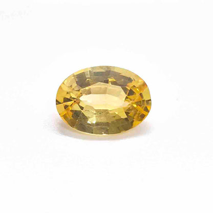 0.96 carat Natural Unheated Yellow Sapphire from Sri Lanka Oval Cut High Clarity Gemstone