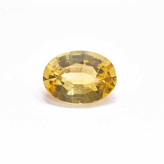 0.96 carat Natural Unheated Yellow Sapphire from Sri Lanka Oval Cut High Clarity Gemstone